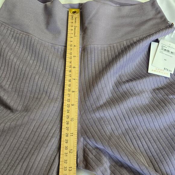 NWT Good American Women's Dusty Violet Ribbed High-Waist Leggings, Size 5/6 - Picture 10 of 11